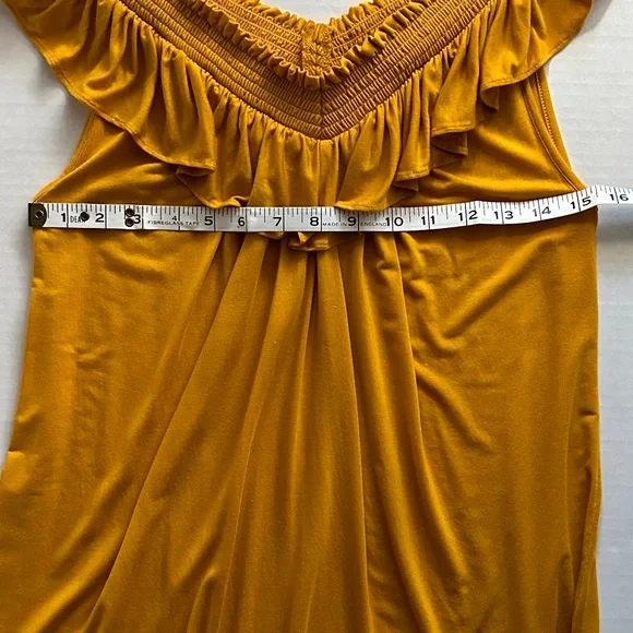 Ann Taylor ruffle smocked v-neck top - Picture 3 of 7